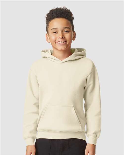 Gildan SF500B Youth Softstyle? Midweight Hooded Sweatshirt - Front view