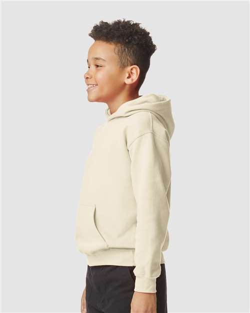 Gildan SF500B Youth Softstyle? Midweight Hooded Sweatshirt - Side view