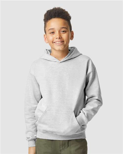 Gildan SF500B Youth Softstyle? Midweight Hooded Sweatshirt - Front view