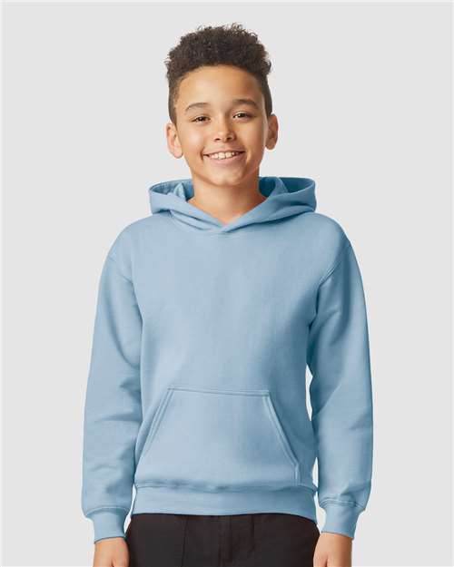Gildan SF500B Youth Softstyle? Midweight Hooded Sweatshirt - Front view