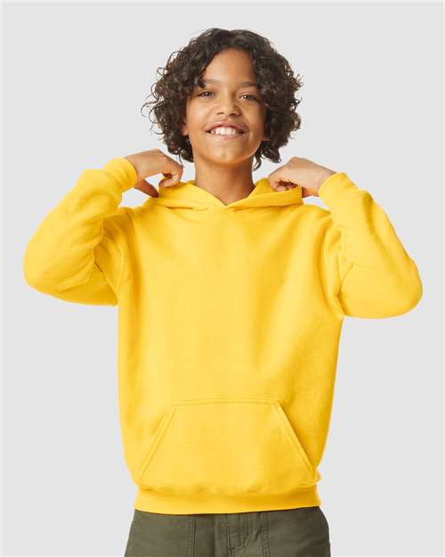 Gildan SF500B Youth Softstyle? Midweight Hooded Sweatshirt - Front view