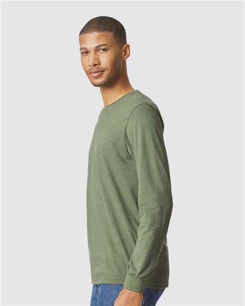 Gildan 64440CVC Unisex Softstyle? CVC Long Sleeve T-Shirt - Side view