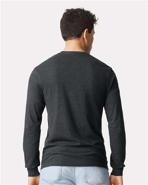 Gildan 64440CVC Unisex Softstyle? CVC Long Sleeve T-Shirt - Back view