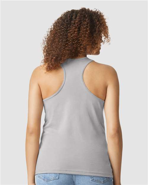 Gildan 64220LCVC Women's Softstyle? CVC Racerback Tank Top - Back view