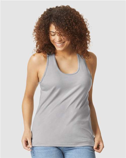 Gildan 64220LCVC Women's Softstyle? CVC Racerback Tank Top - Front view