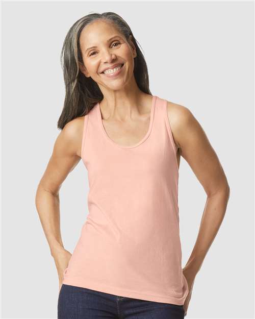 Gildan 64220LCVC Women's Softstyle? CVC Racerback Tank Top - Front view