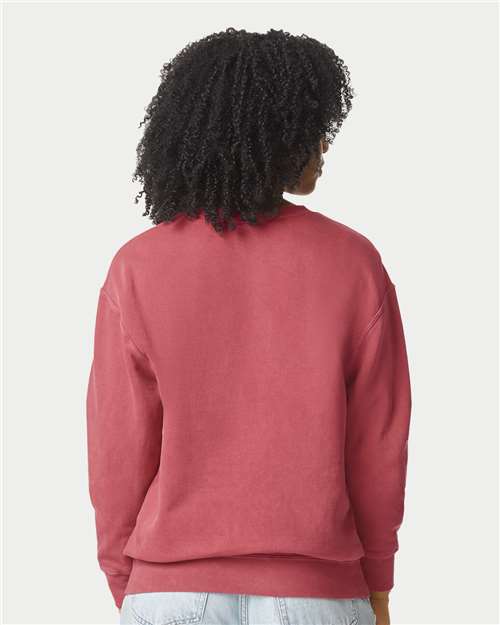 Comfort Colors 1466 Unisex Garment-Dyed Lightweight Crewneck Sweatshirt - Back view