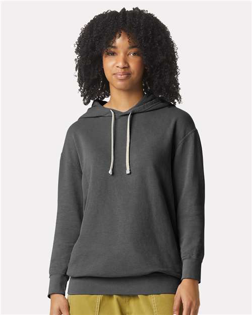 Comfort Colors 1467 Unisex Garment-Dyed Lightweight Hooded Sweatshirt - Front view