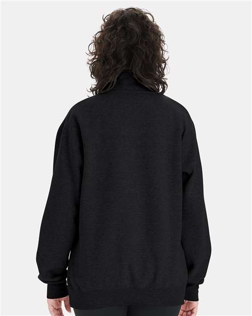 Champion S450 Unisex Powerblend? Quarter-Zip Pullover - Back view
