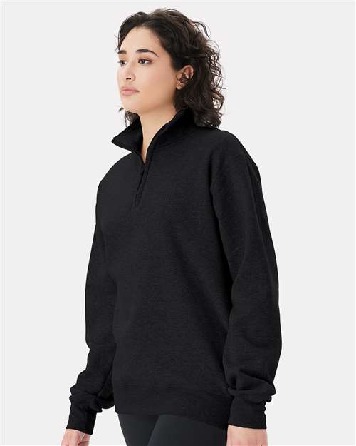 Champion S450 Unisex Powerblend? Quarter-Zip Pullover - Side view