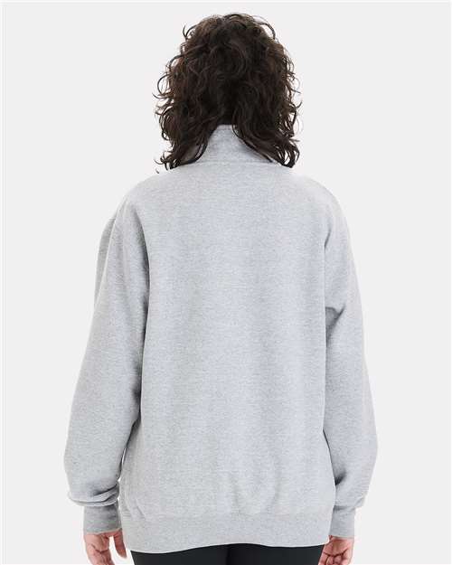 Champion S450 Unisex Powerblend? Quarter-Zip Pullover - Back view