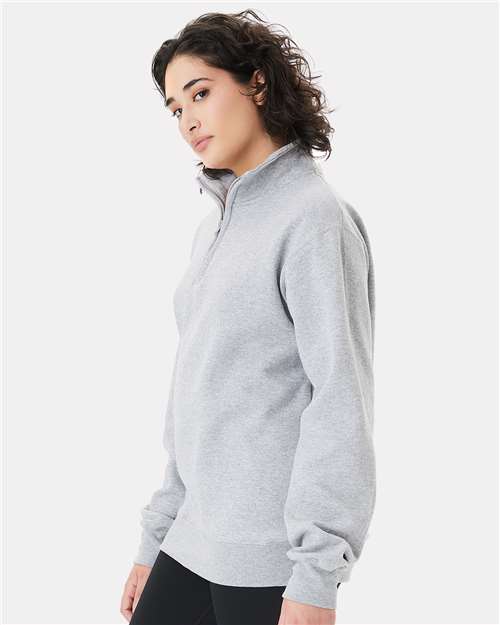 Champion S450 Unisex Powerblend? Quarter-Zip Pullover - Side view