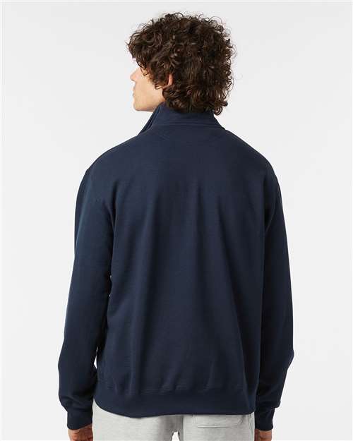 Champion S450 Unisex Powerblend? Quarter-Zip Pullover - Back view