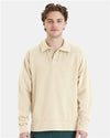 ComfortWash by Hanes GDH490 Unisex Garment-Dyed Polo Collar Sweatshirt - Front view