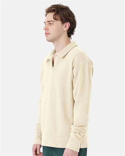 ComfortWash by Hanes GDH490 Unisex Garment-Dyed Polo Collar Sweatshirt - Side view