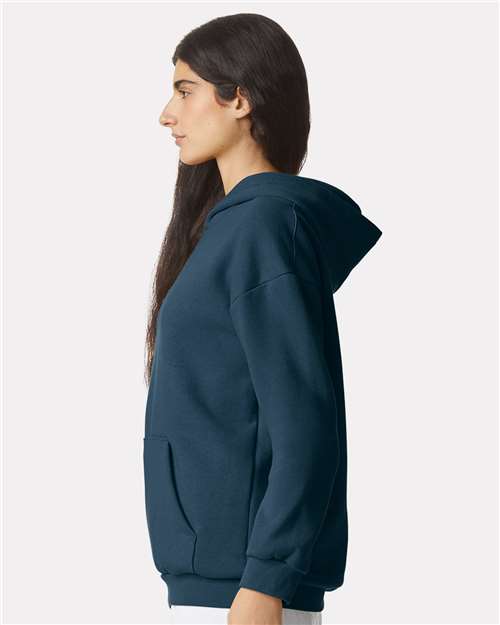 American Apparel RF498 Unisex ReFlex Fleece Hoodie Sweatshirt - Side view