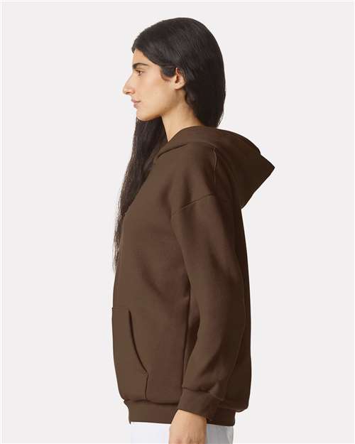 American Apparel RF498 Unisex ReFlex Fleece Hoodie Sweatshirt - Side view