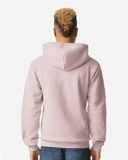 American Apparel RF497 Unisex ReFlex Fleece Full-Zip Hoodie Sweatshirt - Back view