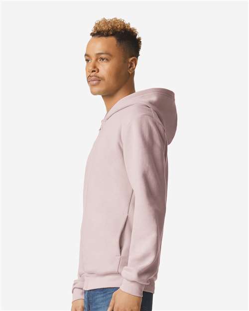 American Apparel RF497 Unisex ReFlex Fleece Full-Zip Hoodie Sweatshirt - Side view