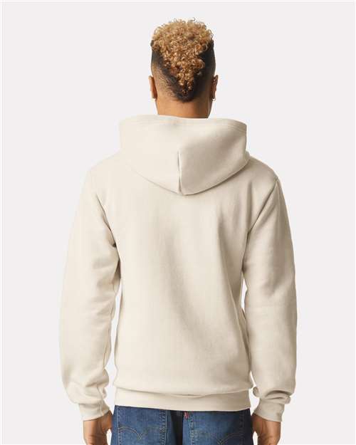 American Apparel RF497 Unisex ReFlex Fleece Full-Zip Hoodie Sweatshirt - Back view