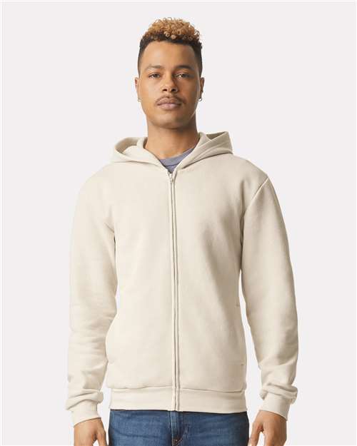 American Apparel RF497 Unisex ReFlex Fleece Full-Zip Hoodie Sweatshirt - Front view