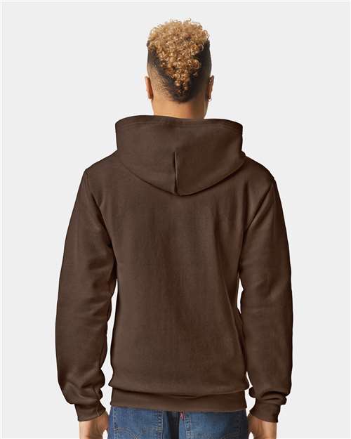 American Apparel RF497 Unisex ReFlex Fleece Full-Zip Hoodie Sweatshirt - Back view