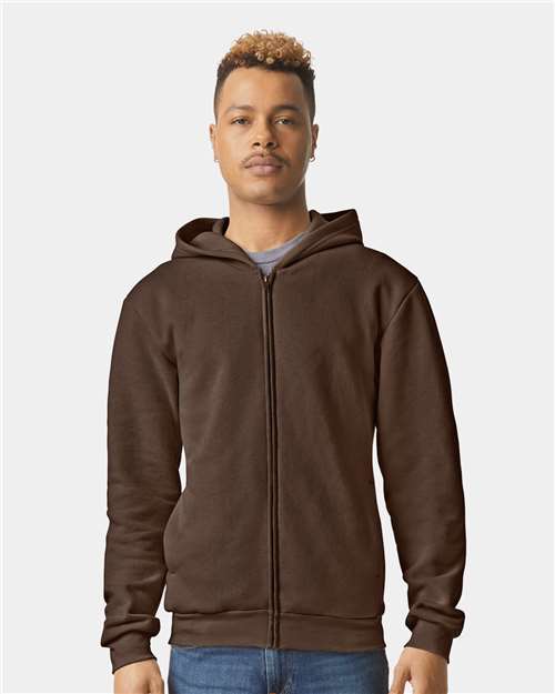 American Apparel RF497 Unisex ReFlex Fleece Full-Zip Hoodie Sweatshirt - Front view