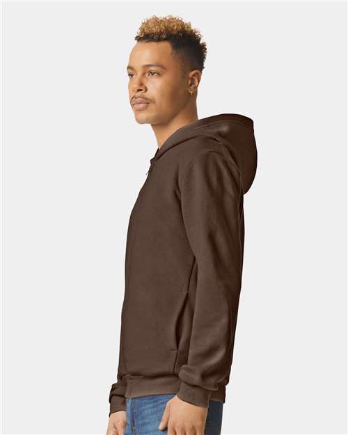 American Apparel RF497 Unisex ReFlex Fleece Full-Zip Hoodie Sweatshirt - Side view