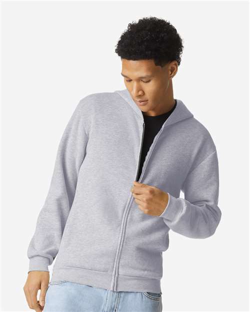 American Apparel RF497 Unisex ReFlex Fleece Full-Zip Hoodie Sweatshirt - Front view