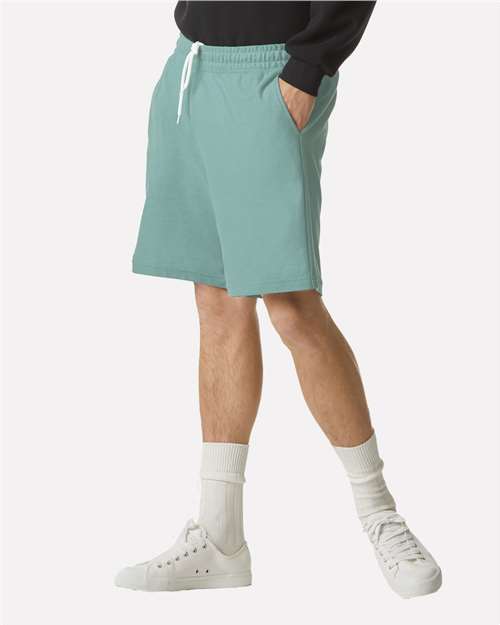 American Apparel 2PQ Unisex Pique Gym Shorts - Side view