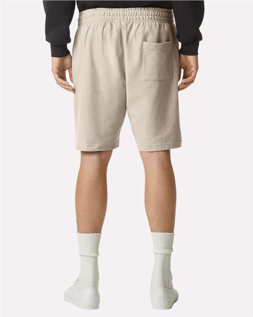 American Apparel 2PQ Unisex Pique Gym Shorts - Back view