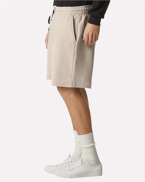 American Apparel 2PQ Unisex Pique Gym Shorts - Side view