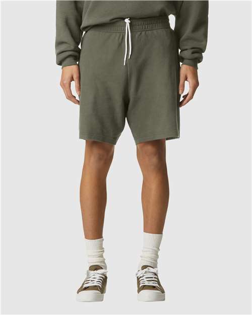 American Apparel 2PQ Unisex Pique Gym Shorts - Front view