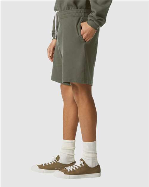 American Apparel 2PQ Unisex Pique Gym Shorts - Side view