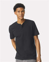 American Apparel 2004CVC Unisex CVC Henley Tee - Front view