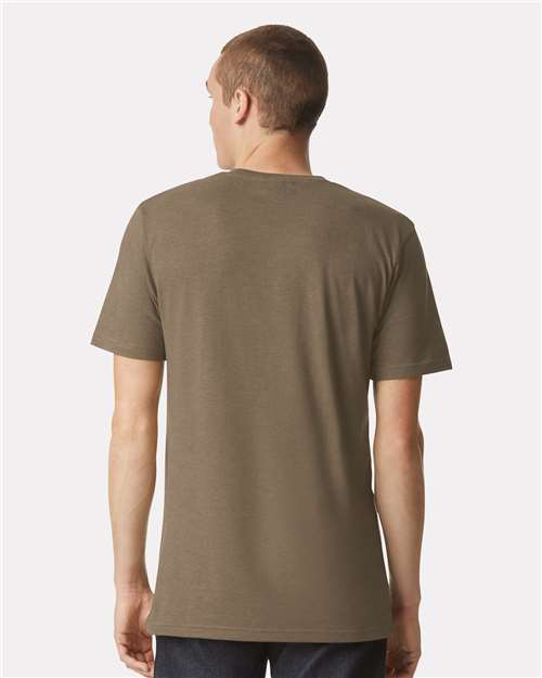 American Apparel 2004CVC Unisex CVC Henley Tee - Back view