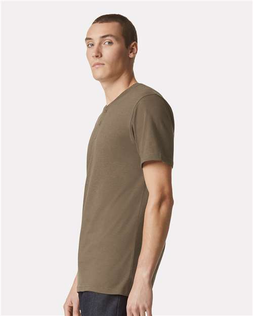 American Apparel 2004CVC Unisex CVC Henley Tee - Side view