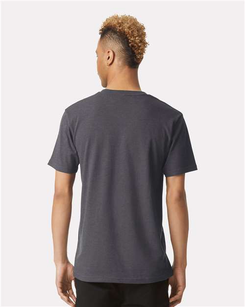 American Apparel 2004CVC Unisex CVC Henley Tee - Back view