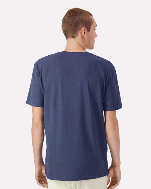 American Apparel 2004CVC Unisex CVC Henley Tee - Back view
