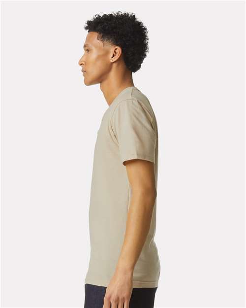 American Apparel 2004CVC Unisex CVC Henley Tee - Side view