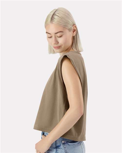 American Apparel 307GD Women's Heavyweight Cotton Garment-Dyed Muscle Tee - Side view