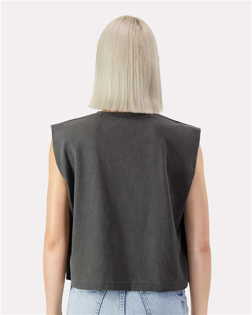 American Apparel 307GD Women's Heavyweight Cotton Garment-Dyed Muscle Tee - Back view