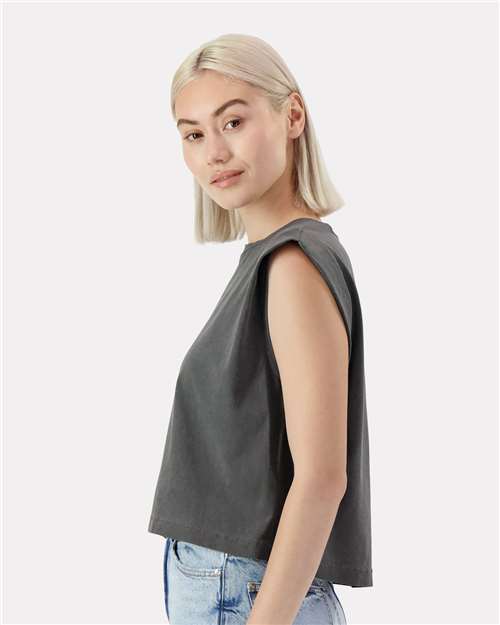 American Apparel 307GD Women's Heavyweight Cotton Garment-Dyed Muscle Tee - Side view