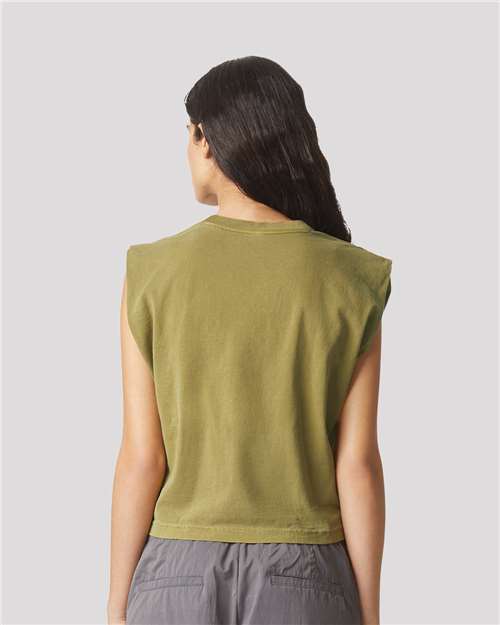 American Apparel 307GD Women's Heavyweight Cotton Garment-Dyed Muscle Tee - Back view