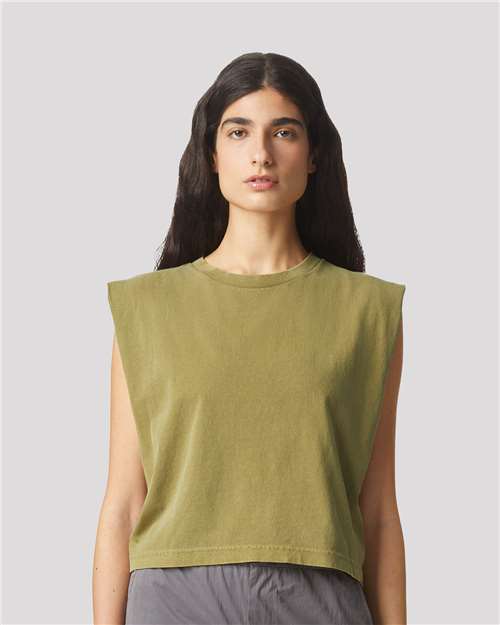 American Apparel 307GD Women's Heavyweight Cotton Garment-Dyed Muscle Tee - Front view