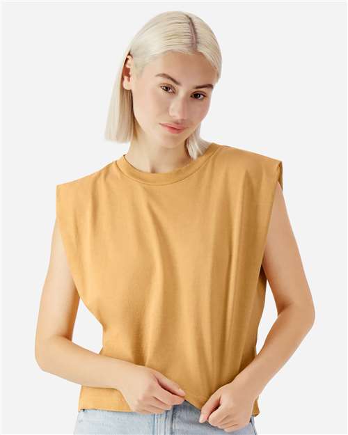 American Apparel 307GD Women's Heavyweight Cotton Garment-Dyed Muscle Tee - Front view