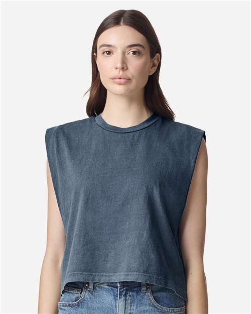 American Apparel 307GD Women's Heavyweight Cotton Garment-Dyed Muscle Tee - Front view