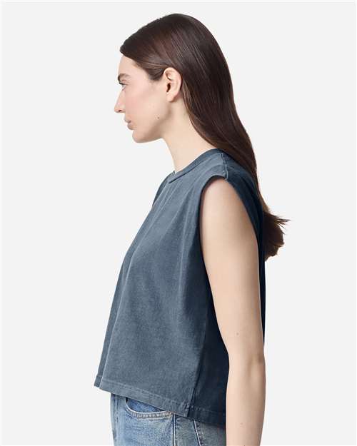 American Apparel 307GD Women's Heavyweight Cotton Garment-Dyed Muscle Tee - Side view