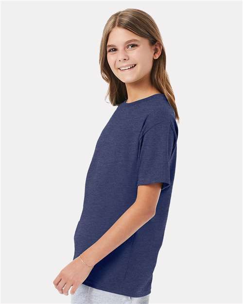 Hanes 498Y Youth Perfect-T T-Shirt - Side view