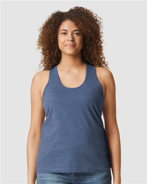 Gildan 64220LCVC Women's Softstyle? CVC Racerback Tank Top - Front view